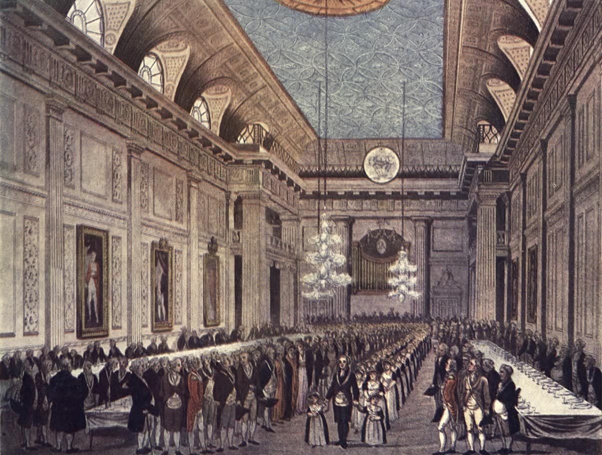 Representação histórica da União das Grandes Lojas da Inglaterra, 1813